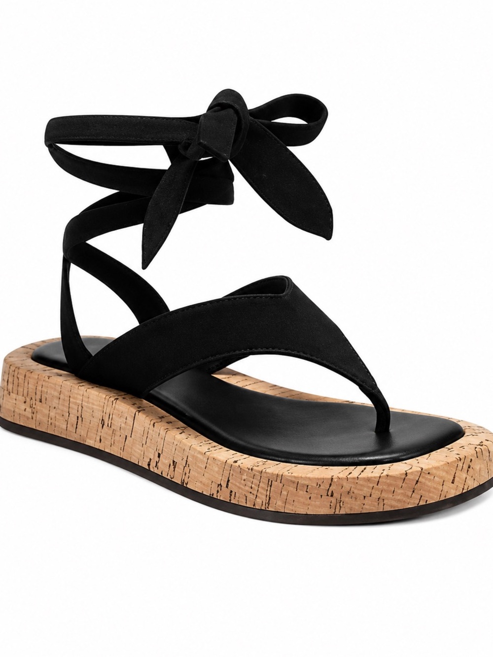 Aerosoles FRANCESCA SANDAL Lace Up Slipper Mules Thong Black Size 10